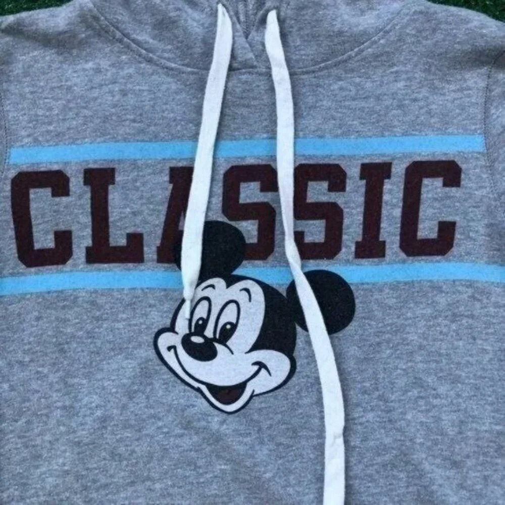 Disney Gray Mickey Mouse Hoodie Casual Style Small - Picture 5 of 8